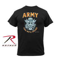 Load image into Gallery viewer, Military T-Shirt - Army Emblem in Black

