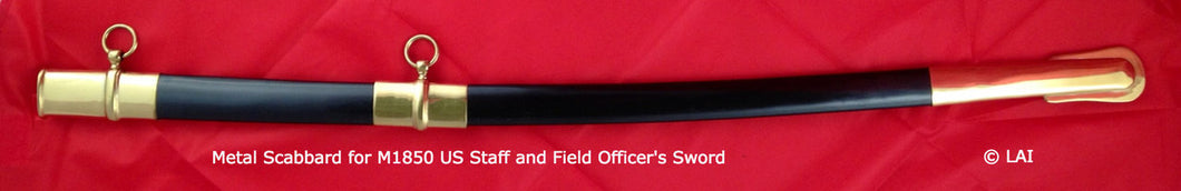 Metal Scabbard Only for M1850 US Staff & Field Officer's Sword