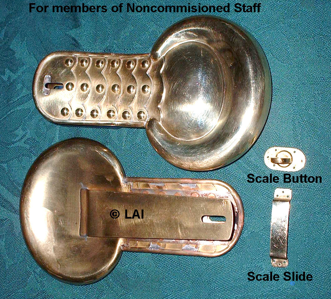 Civil War Shoulder Scale for NCO Staff in Union Army, Brass