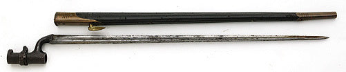 British Pattern 1876 Long Socket Bayonet w- Scabbard
